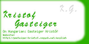 kristof gasteiger business card